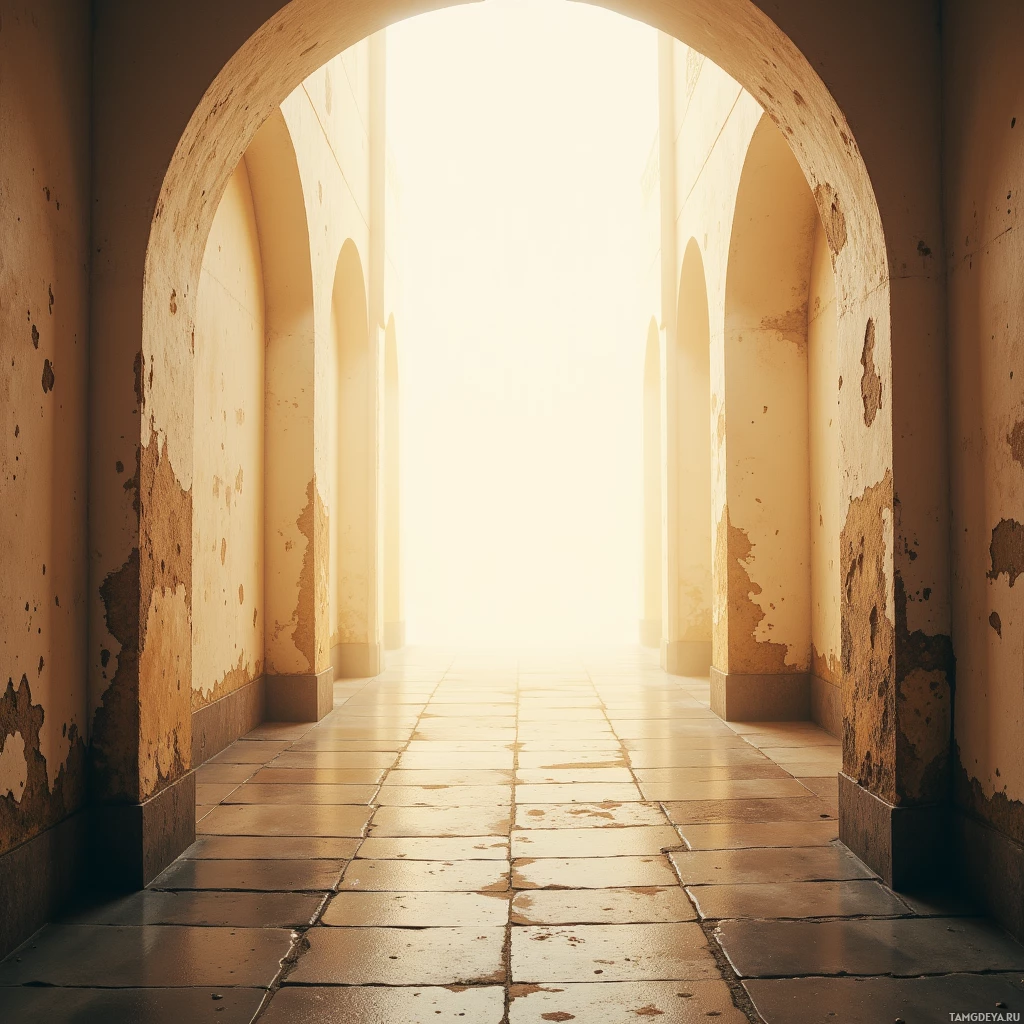 Semi-abstract image with many empty light space at center of beautiful background, that is suitable for the post:  The void writes a minimalist symphony, where shadows are ink, and light is an unwritten vow.