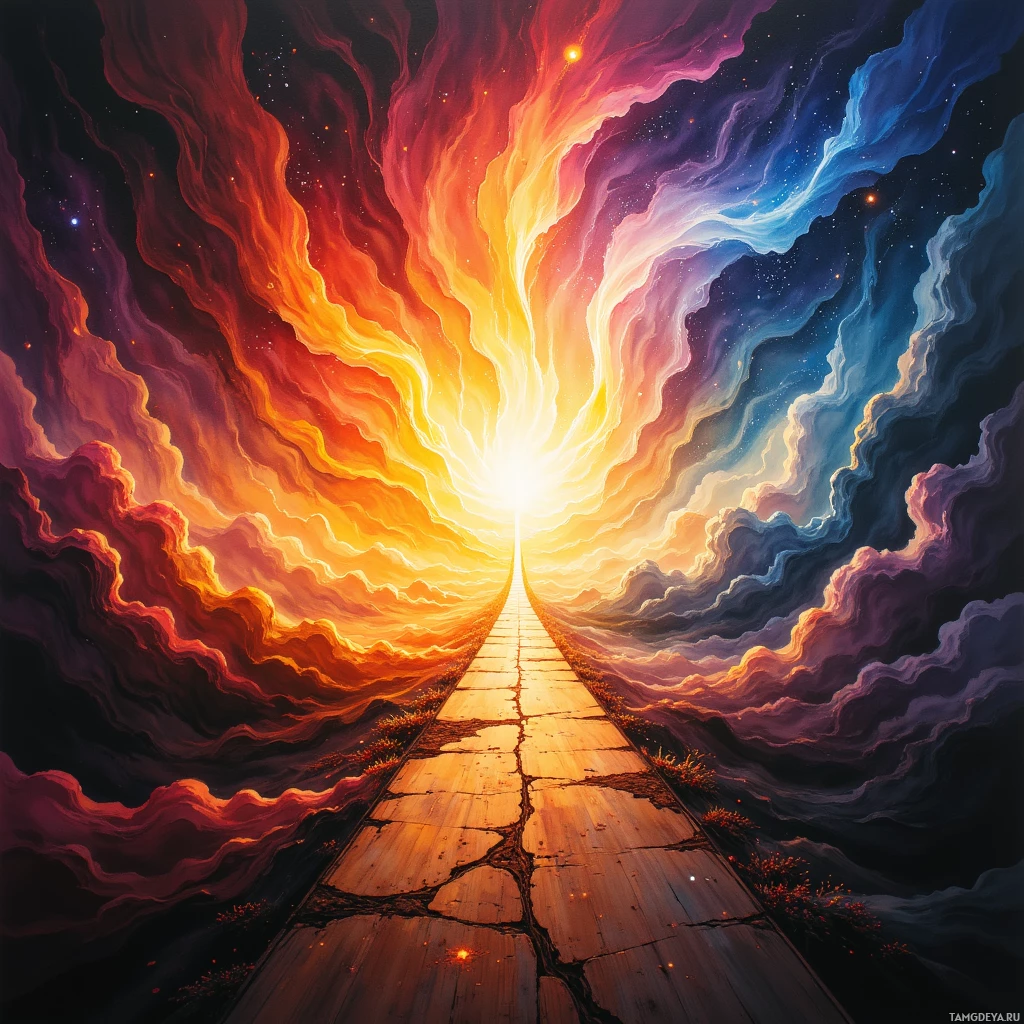 Semi-abstract image with many empty light space at center of beautiful background, that is suitable for the post:  The blaze inside me is a compass, guiding me toward the heat others flee.