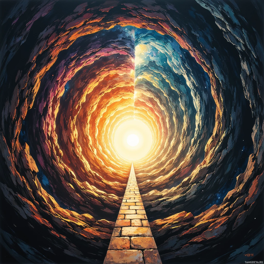 Semi-abstract image with many empty light space at center of beautiful background, that is suitable for the post:  I am the cartographer of my own labyrinth, mapping its darkness yet refusing to walk through.