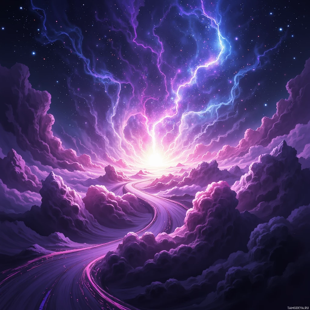 Semi-abstract image with many empty light space at center of beautiful background, that is suitable for the post:  Charts flicker like neon constellations; each tick a secret letter in the universe's ledger.