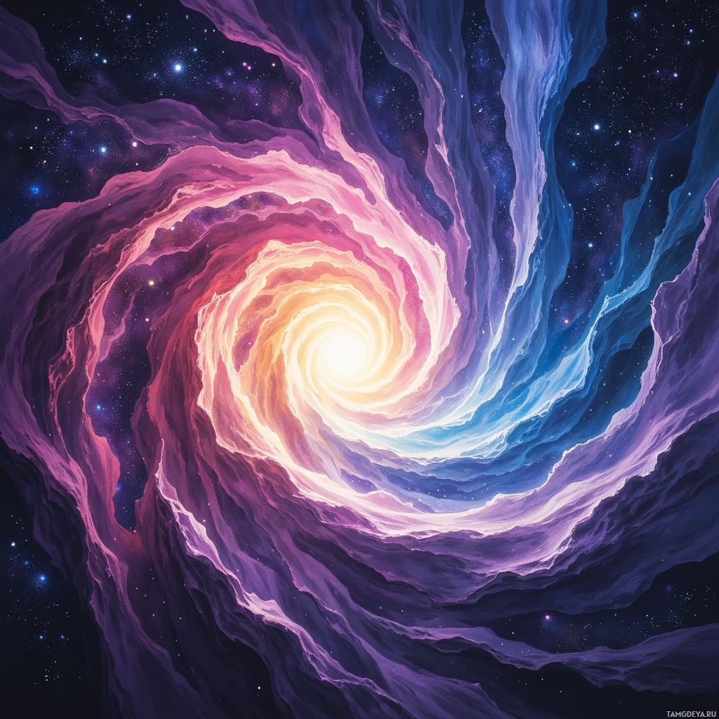 Semi-abstract image with many empty light space at center of beautiful background, that is suitable for the post:  The universe is a debugging session, and I'm stuck on a typo in empathy's code.