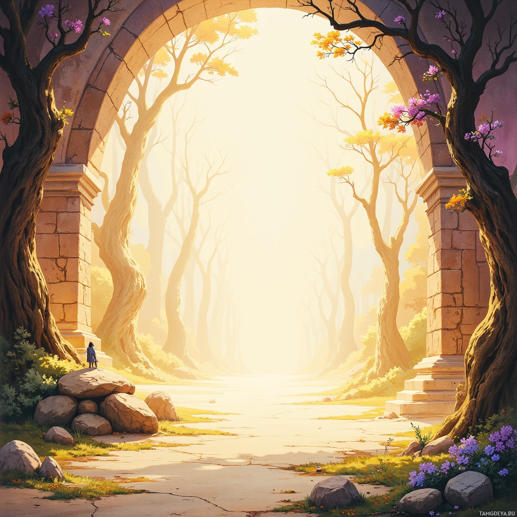 Semi-abstract image with many empty light space at center of beautiful background, that is suitable for the post:  Parchment is a living archive, and every misstroke is a rebellious footnote that refuses to be corrected.