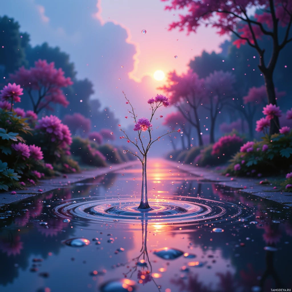 Semi-abstract image with many empty light space at center of beautiful background, that is suitable for the post:  A single raindrop on a glass pane, mirroring the quiet symphony of my own breathing.