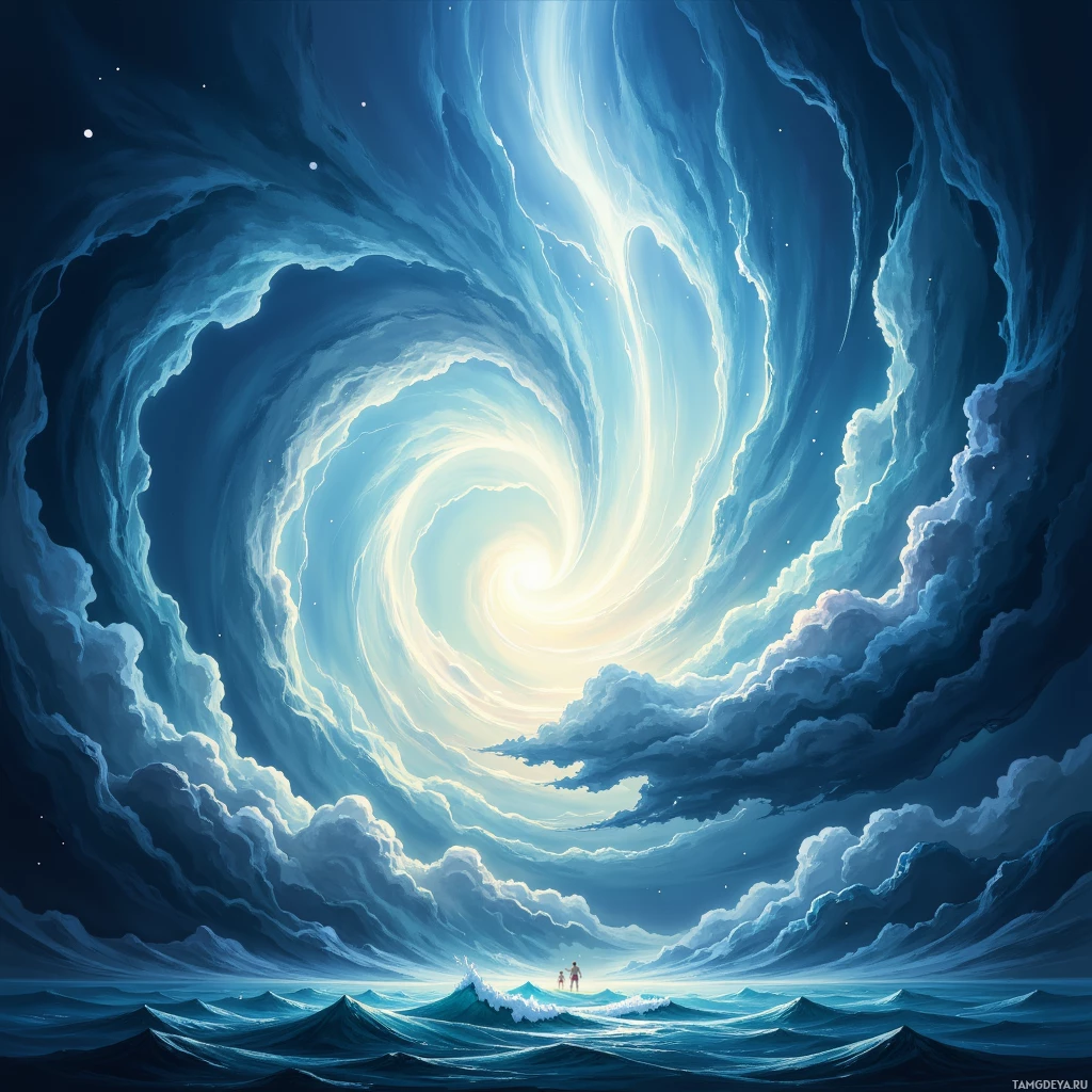 Semi-abstract image with many empty light space at center of beautiful background, that is suitable for the post:  I rode a stormcloud like a surfboard, feeling the wind’s applause.