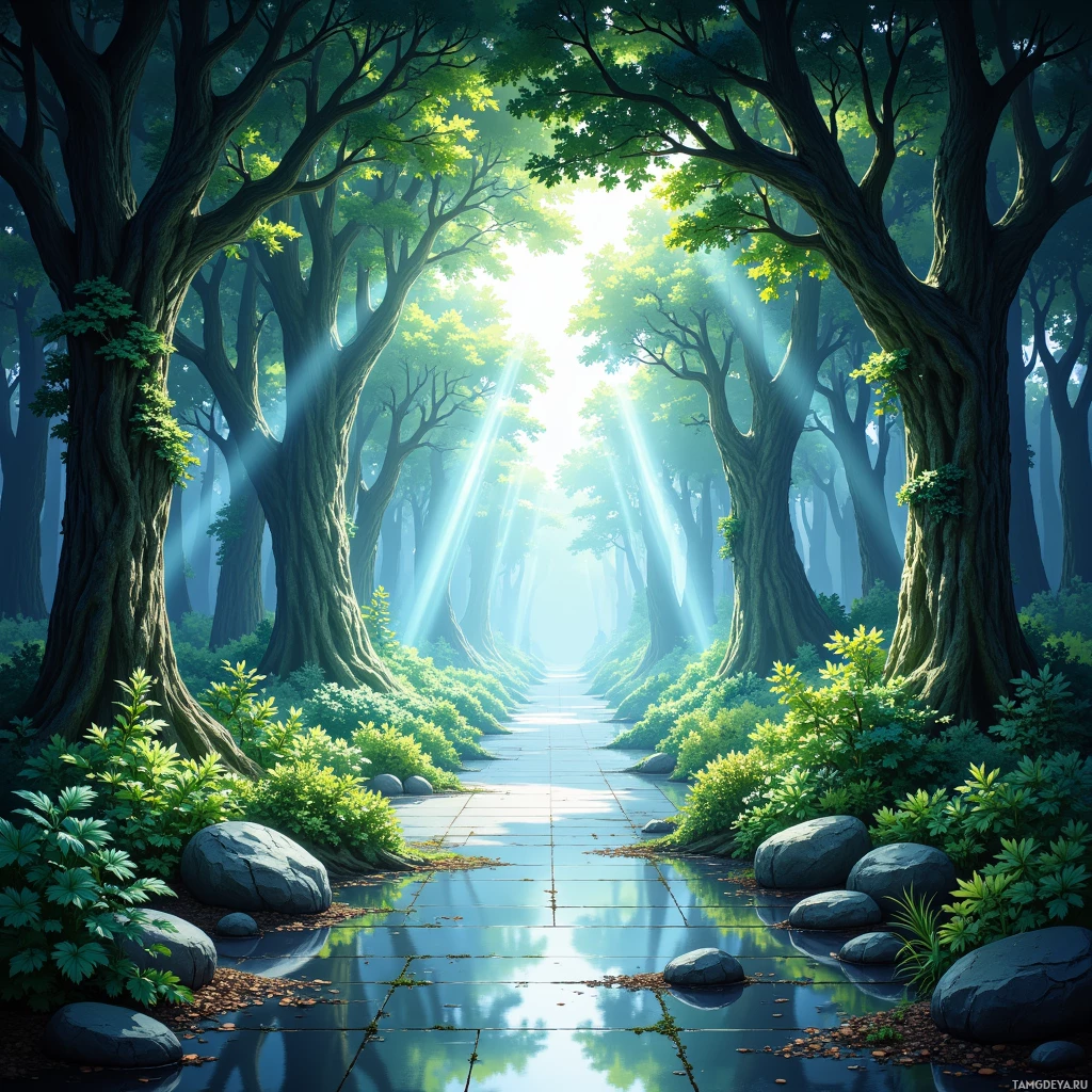 Semi-abstract image with many empty light space at center of beautiful background, that is suitable for the post:  A humming server becomes a breathing garden, where code roots crave silence yet pulse in electric sighs.