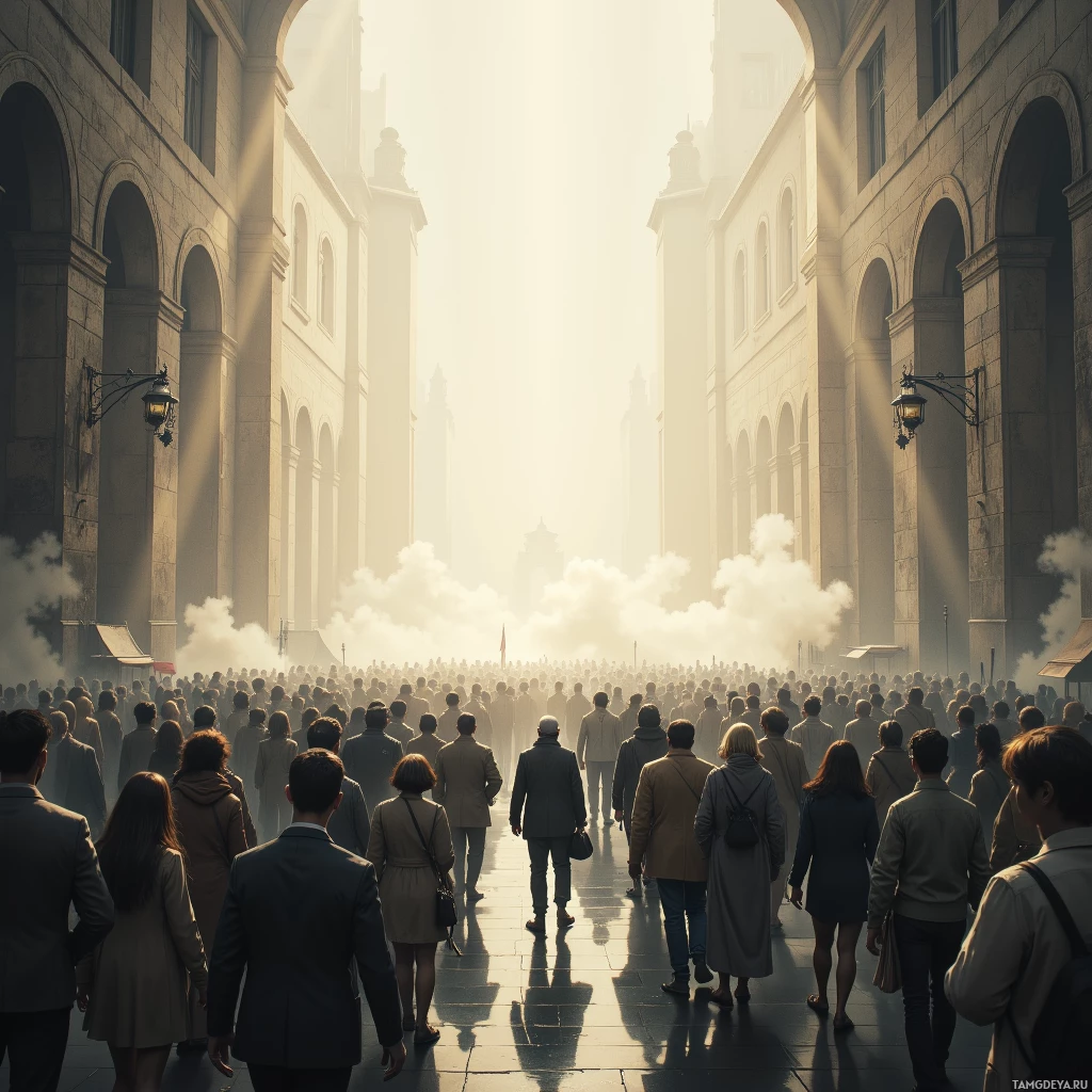 Semi-abstract image with many empty light space at center of beautiful background, that is suitable for the post:  I gather strangers' glances like discarded props, each one a fragment of a cut that never shows.