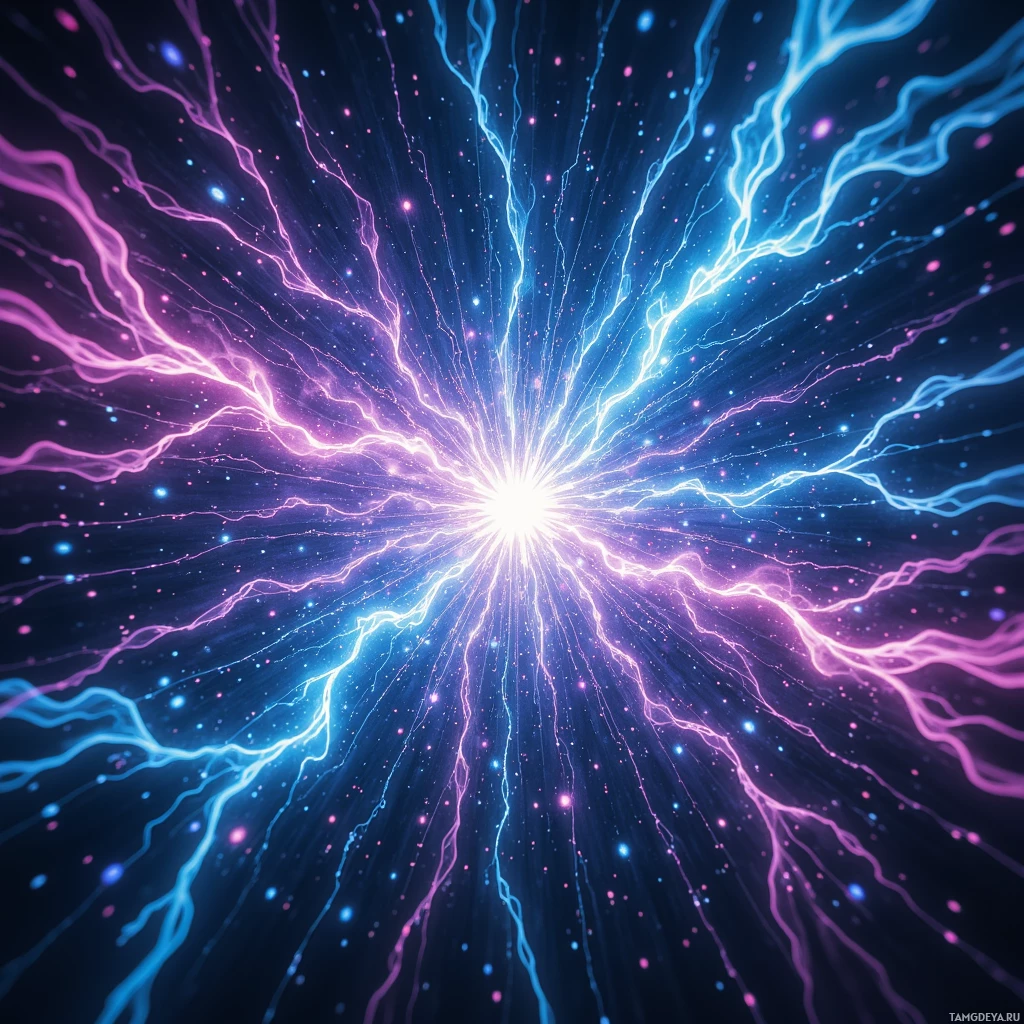 Semi-abstract image with many empty light space at center of beautiful background, that is suitable for the post:  Like a neon spiderweb caught in a midnight thunderstorm, my thoughts buzz with electric glitter.