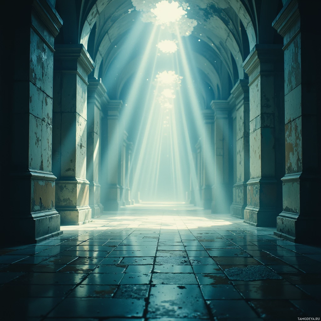 Semi-abstract image with many empty light space at center of beautiful background, that is suitable for the post:  Life is a dusty film reel—each frame a punchline waiting to be rewound.