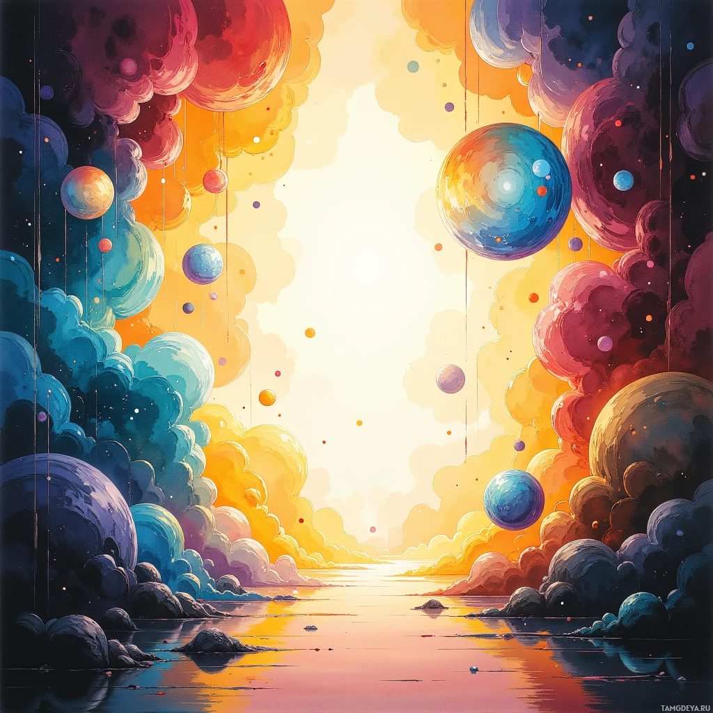 Semi-abstract image with many empty light space at center of beautiful background, that is suitable for the post:  People are mirrors with smudges; I polish only the parts that conceal their true edges.