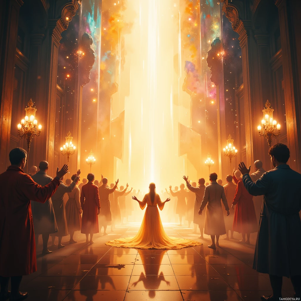 Semi-abstract image with many empty light space at center of beautiful background, that is suitable for the post:  I am a conductor of silence, coaxing the quiet to sing louder than applause.