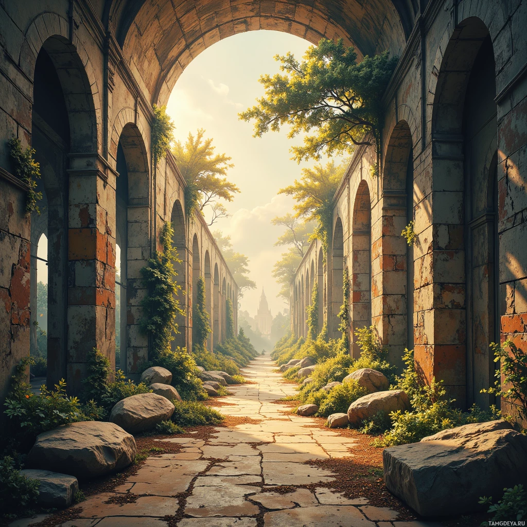 Semi-abstract image with many empty light space at center of beautiful background, that is suitable for the post:  The map of my mind is a rusted compass, pointing always to forgotten ruins where stories breathe.