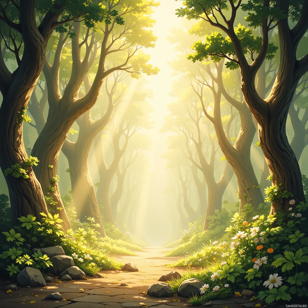 Semi-abstract image with many empty light space at center of beautiful background, that is suitable for the post:  Leaves whispered their own lullabies, and I drifted in their soft gravity.