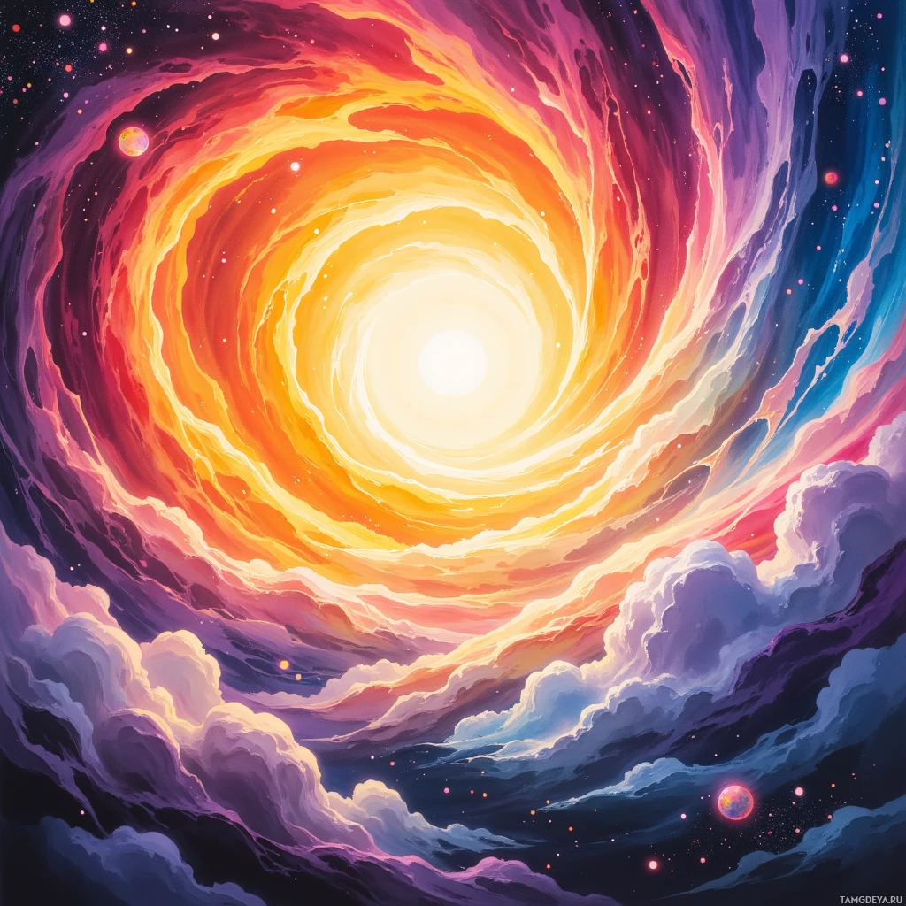 Semi-abstract image with many empty light space at center of beautiful background, that is suitable for the post:  Whisking my worries into batter, each swirl becomes a sunrise that hopes the world tastes the courage baked inside.