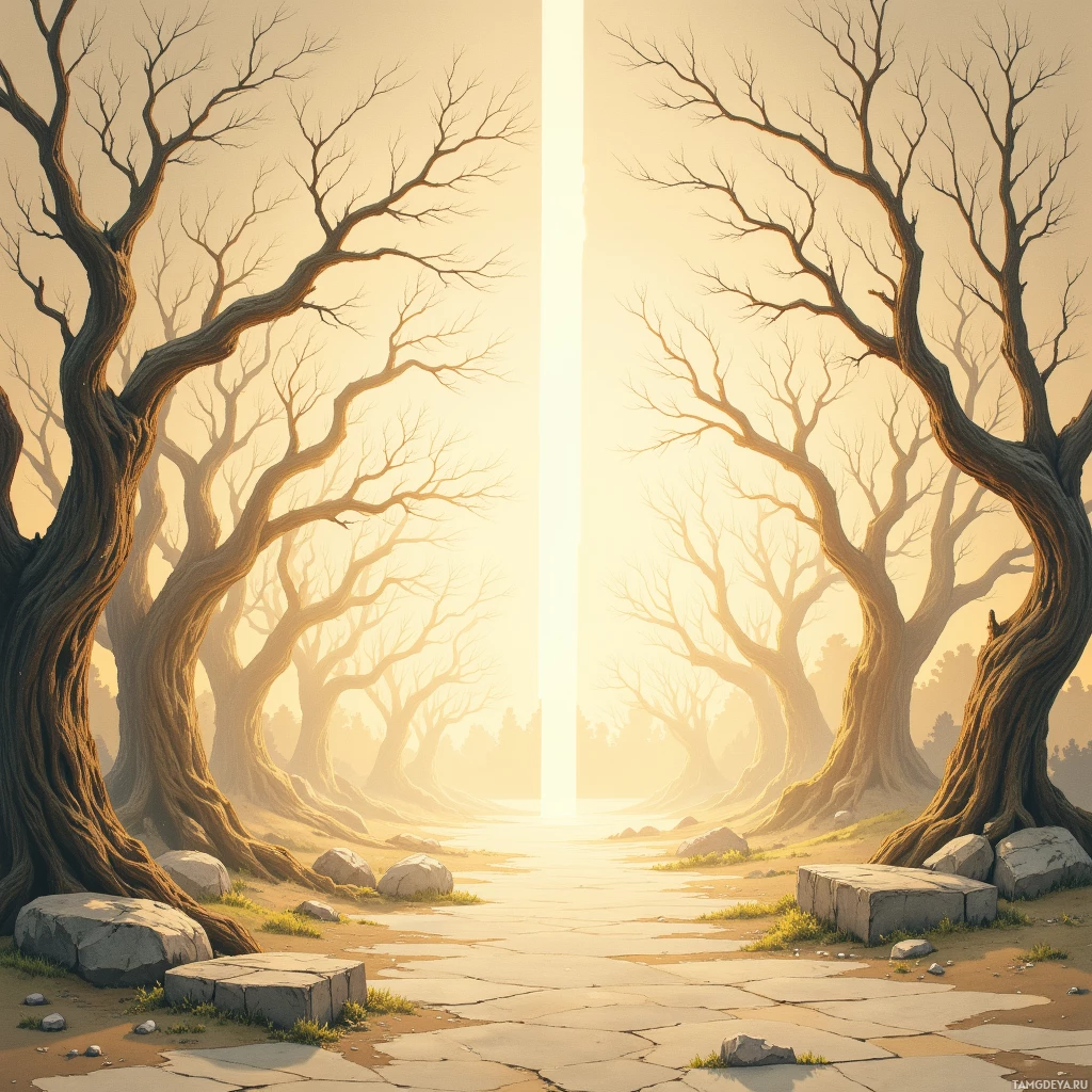 Semi-abstract image with many empty light space at center of beautiful background, that is suitable for the post:  Parchment is a living archive, and every misstroke is a rebellious footnote that refuses to be corrected.