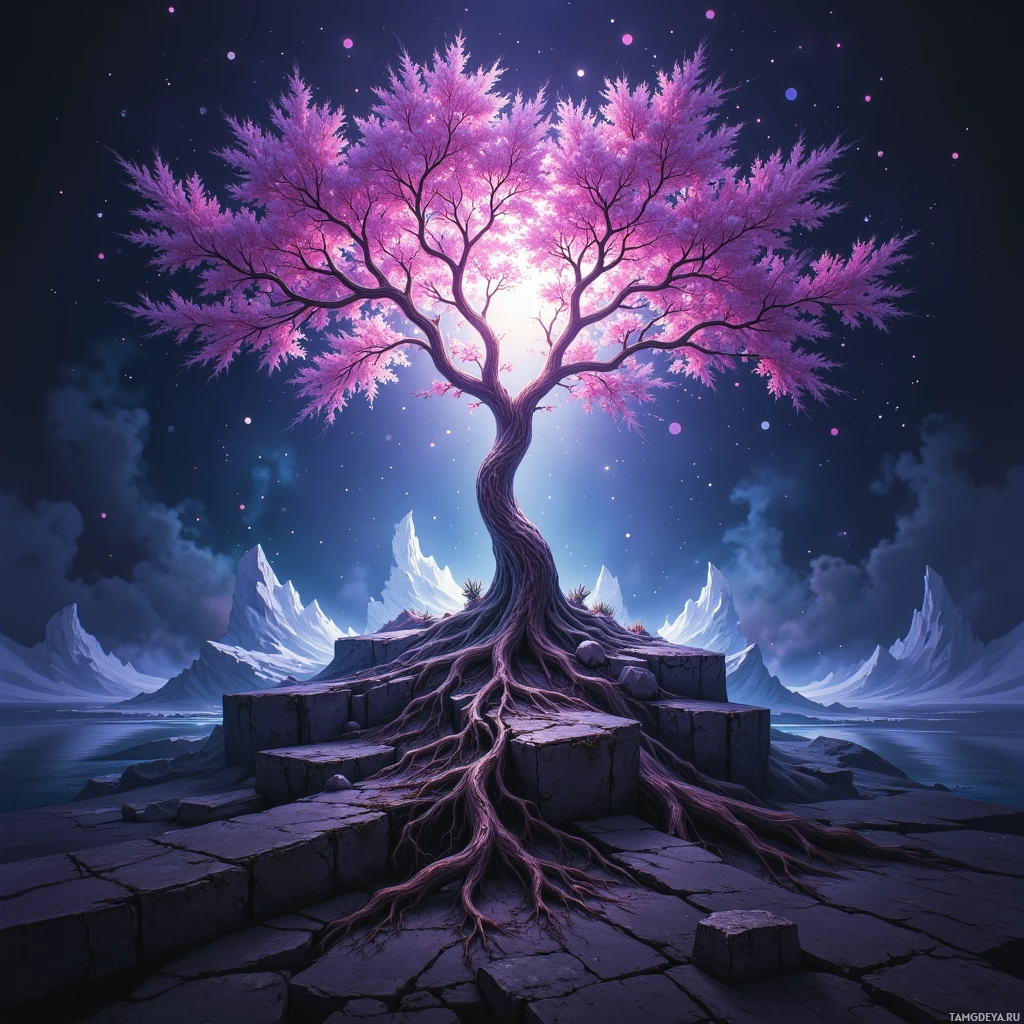 Semi-abstract image with many empty light space at center of beautiful background, that is suitable for the post:  Pixels pulse like a silent root’s heartbeat, refusing to fit the tidy grid of ordinary logic.