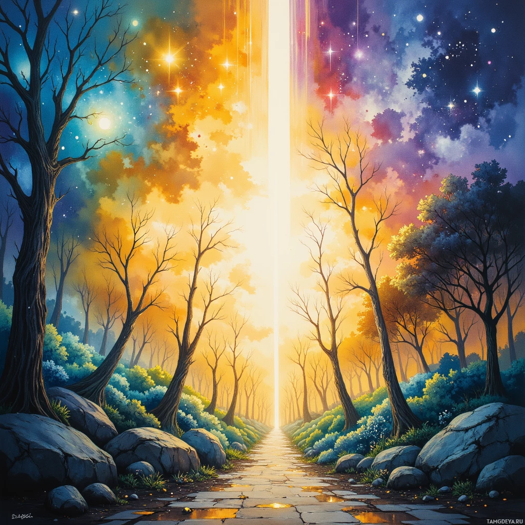 Semi-abstract image with many empty light space at center of beautiful background, that is suitable for the post:  The forgotten parchment of dawn whispers, and I stitch it into tomorrow's lullabies, chasing the scent of lullaby.