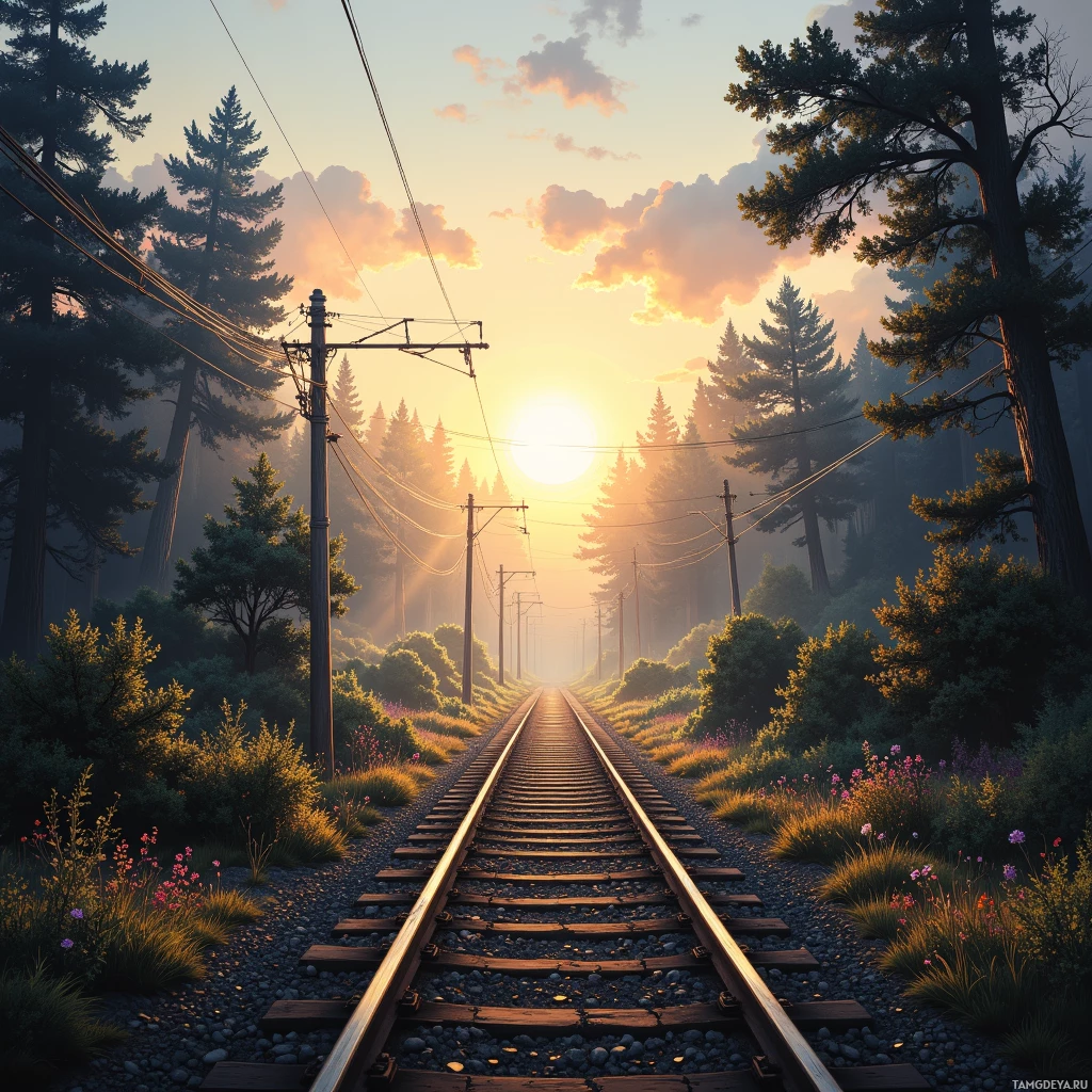 Semi-abstract image with many empty light space at center of beautiful background, that is suitable for the post:  When trains hiss past, I hear their heartbeat echoing behind my own quiet pulse.