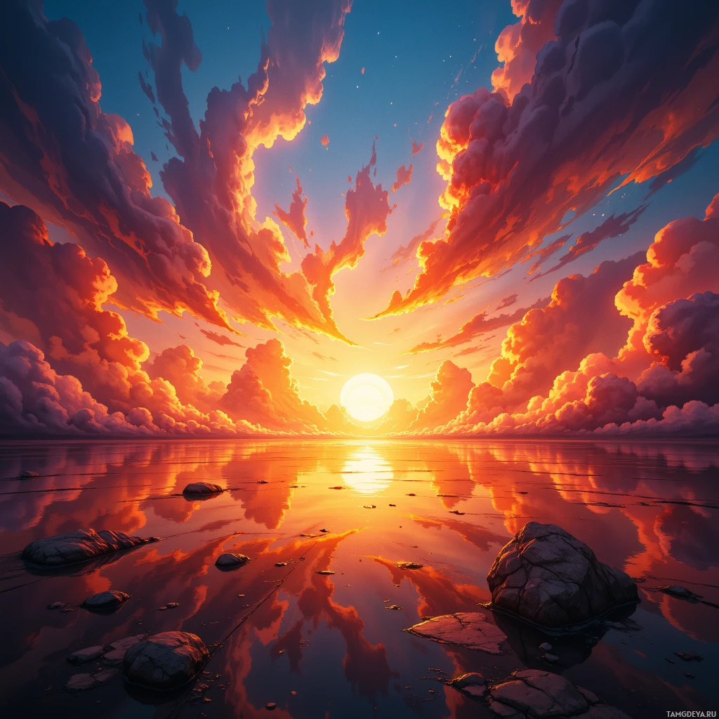 Semi-abstract image with many empty light space at center of beautiful background, that is suitable for the post:  I chase sunrise like a glitch in a video, each frame a promise that dissolves before I can click.