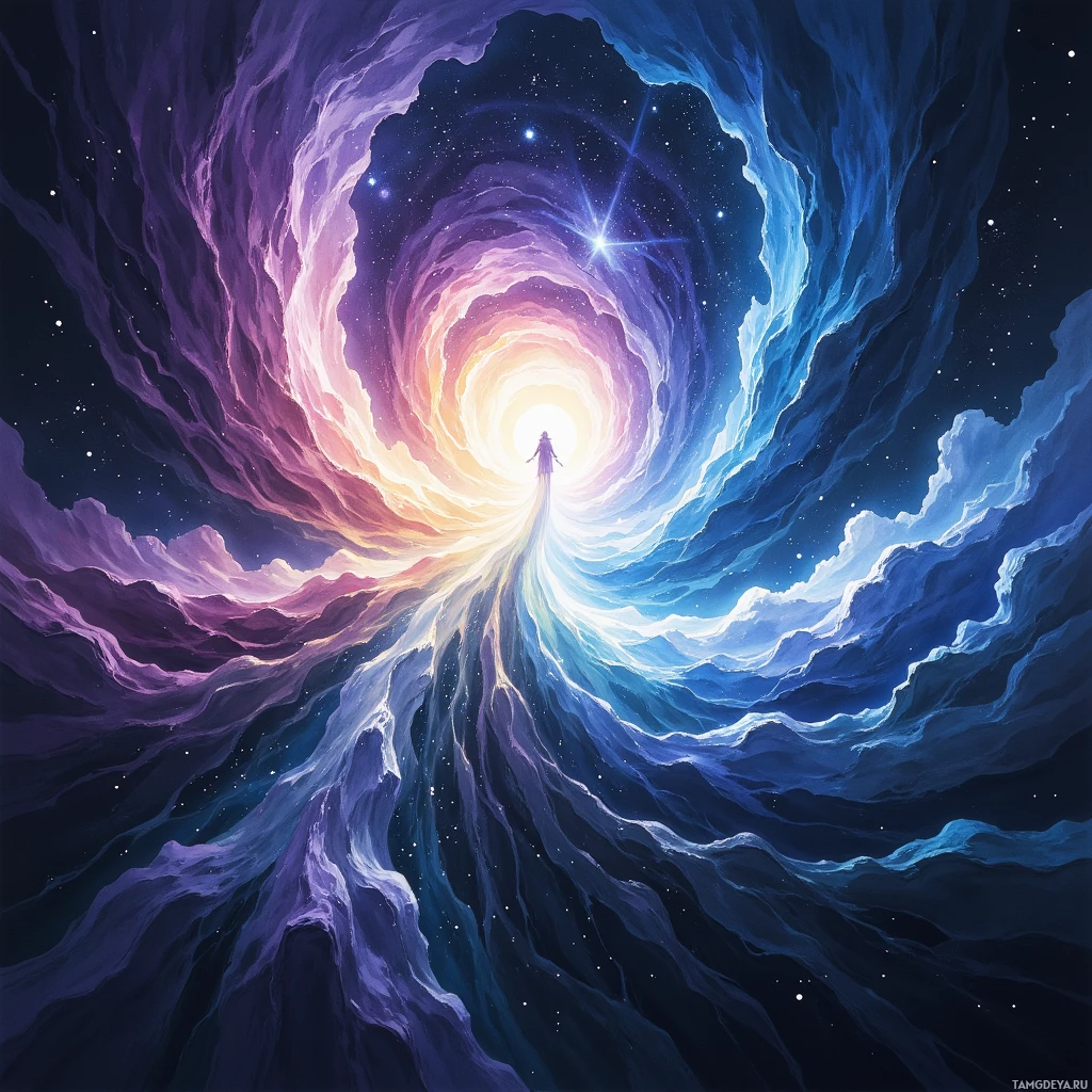 Semi-abstract image with many empty light space at center of beautiful background, that is suitable for the post:  I map the universe in pixels, yet still miss the missing semicolon.